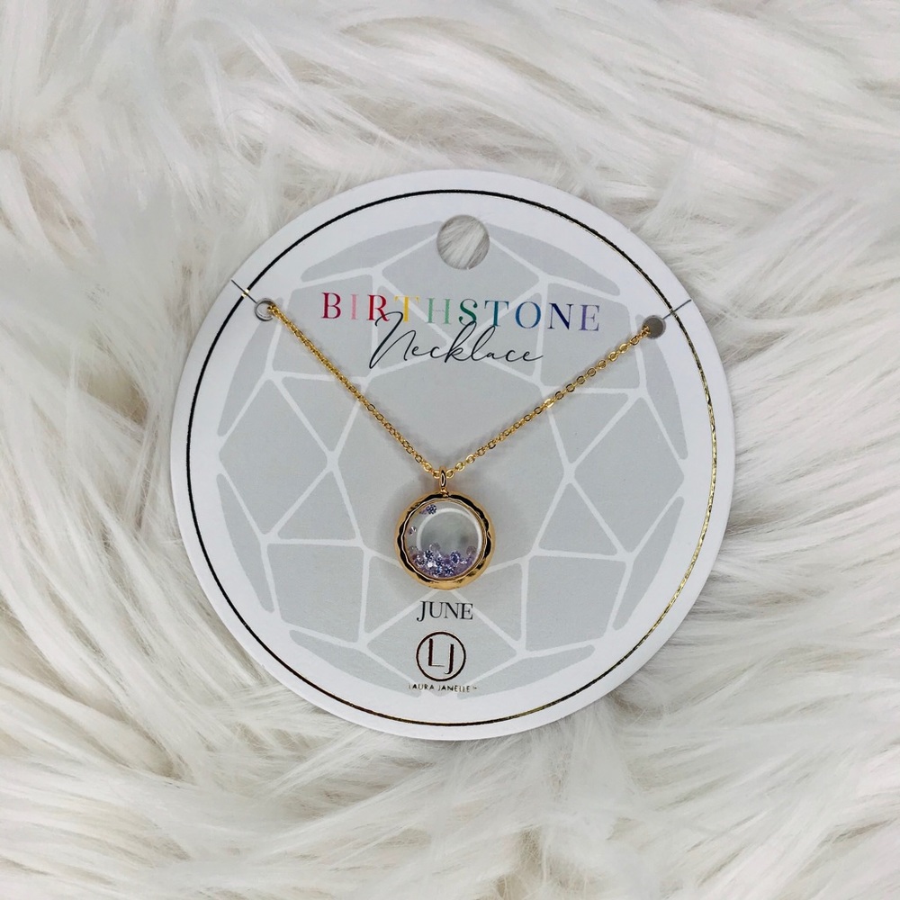 Laura Janelle June Birthstone Necklace
